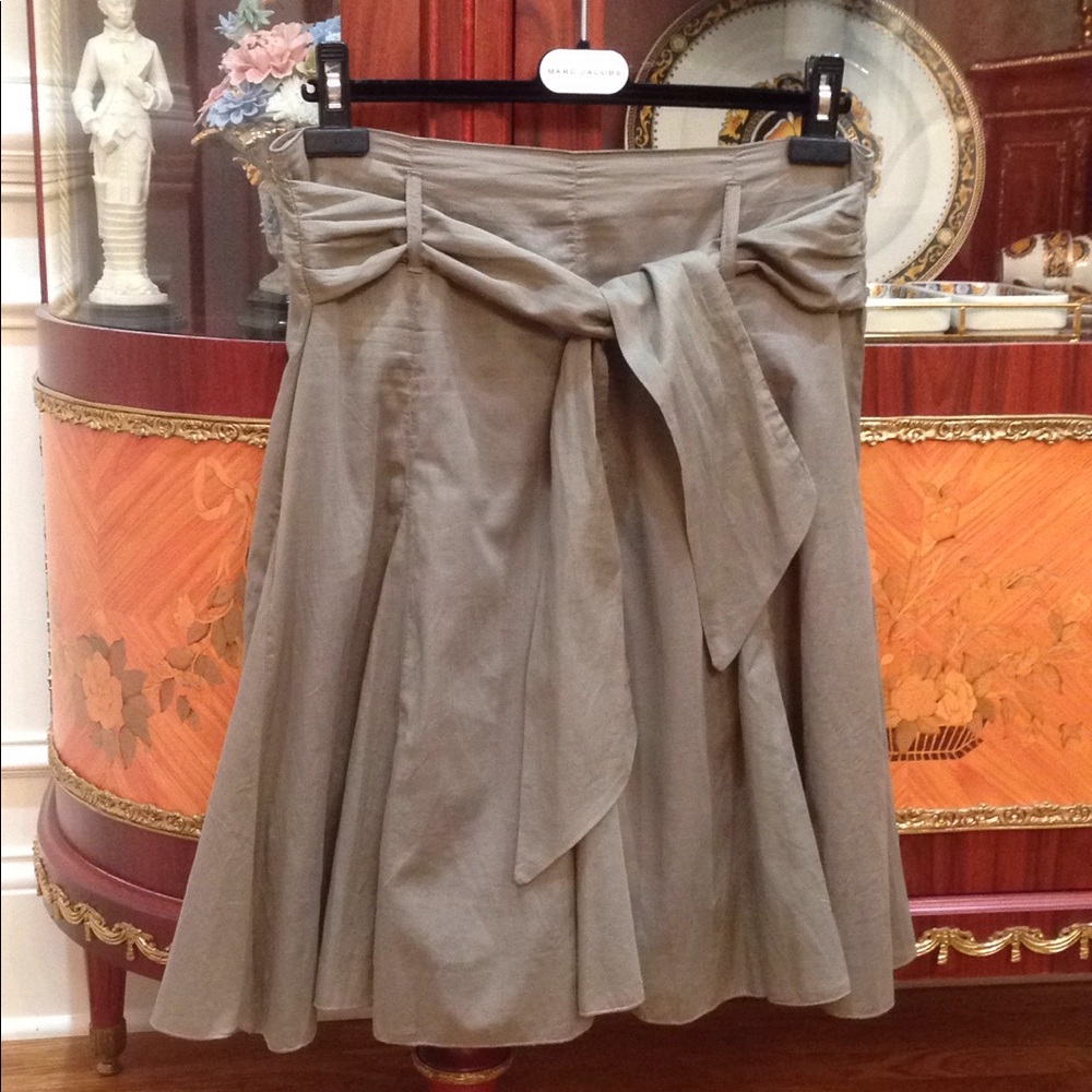 Sandro Ferrone Roma 100% Cotton Gray Belted Mini Skirt sz.M